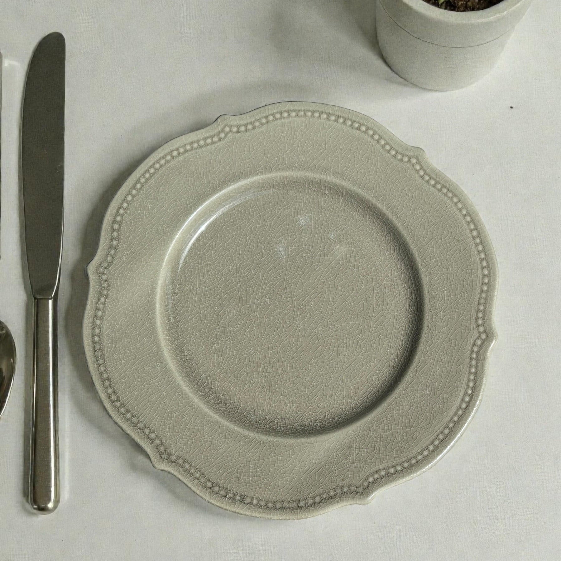 Assiette Plate mathilde Lin céladon