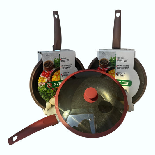 Wok Professionnel 28 cm avec Couvercle – MCS