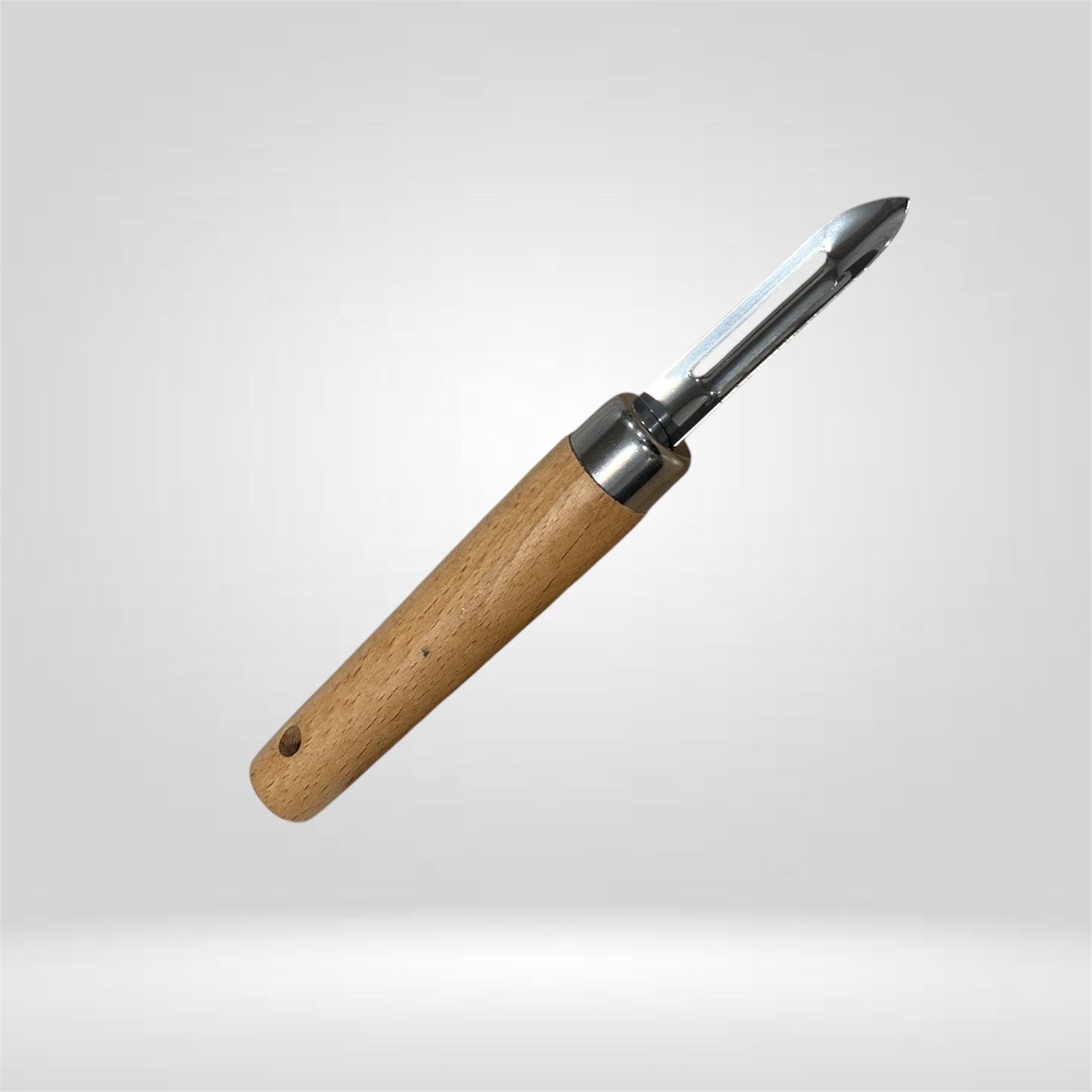 Éplucheur de légumes inox avec manche en bois – MBH