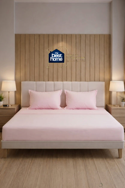 Parure de lit 100% coton pur – Ensemble complet 4 pièces – MBH