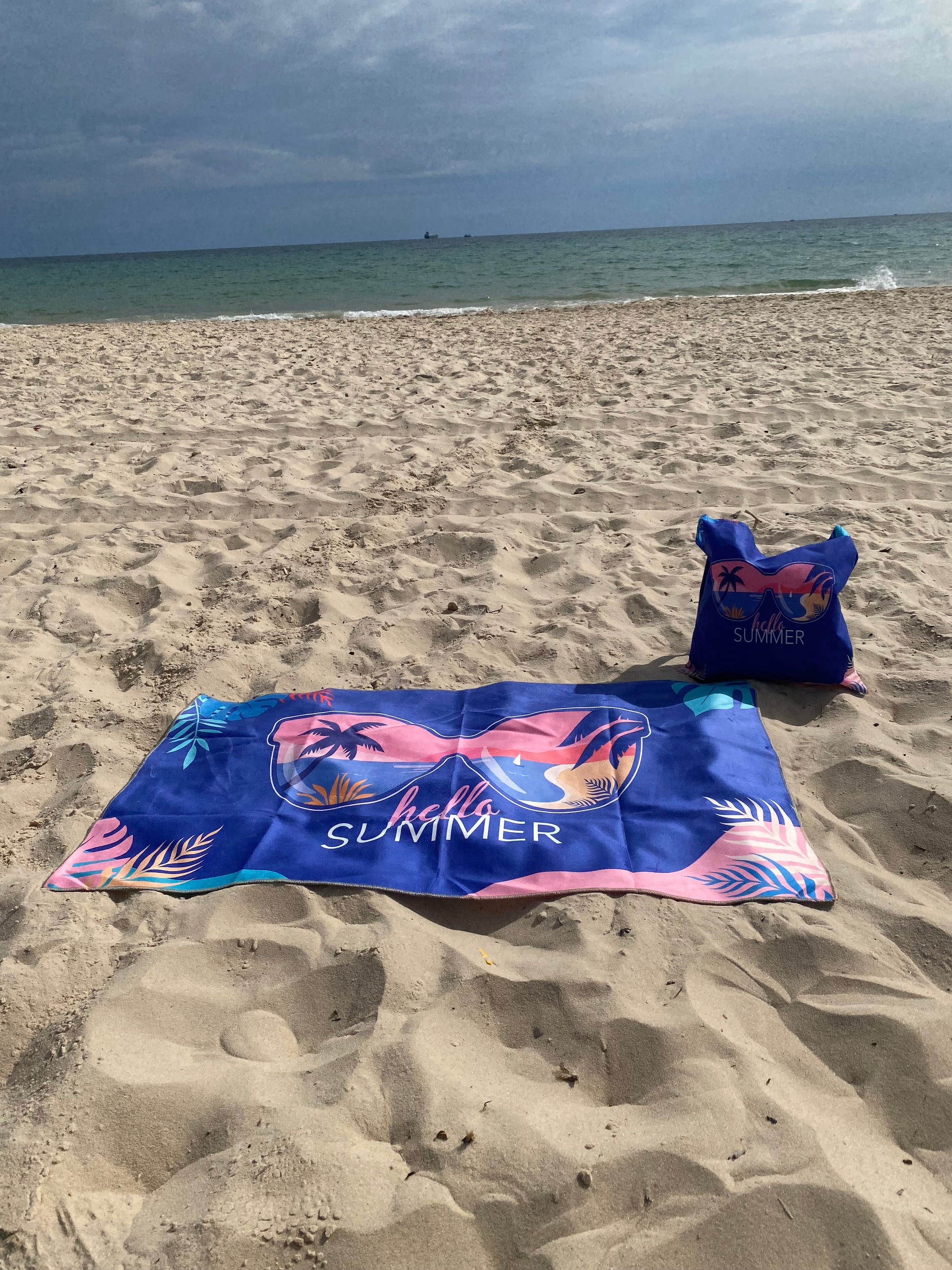 Sac et serviette de plage